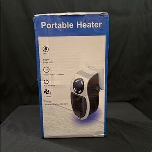 Compact Portable Heater - Black and White
